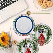 2 Stücke/4 Stücke/6 Stücke Weihnachtsmotiv bedruckte Diatomeen-Tischsets, Weihnachtsdekoration, geeignet für Esstisch, Kaffeebar, ganzjährige Dekoration, waschbare Tischsets, Raumdekoration, Untersetzer, Abtropfmatten, Küchen- und Esszimmer-Tischsets, Innen- und Außendekoration für Partys, Heimdekoration, ideales Geschenk - Verschiedenfarbig - Übersicht 9
