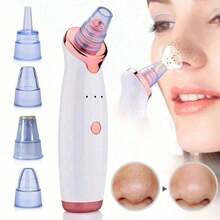 New Blackhead Removing Home Beauty Instrument, Electric Blackhead Pore Cleaner, Electric Blackhead Absorbing Instrument, Small Bubble Beauty Instrument - White - View 1