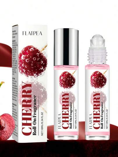 3.4 液体盎司女士香水，樱桃香味，樱桃香草檀香香氛，滚珠精油，旅行装，适合日常、约会、度假，是送给她的理想礼物