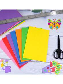 10pcs 2mm Thick, 20x30cm Colorful Sponge Paper Foam Paper With Glitter Plastic Paper, Assorted Colors, Suitable For Art And Craft School Projects, Scrapbooking, DIY Role Play, EVA Foam Paper Set For Handmade And DIY Arts - Multicolor - View 7