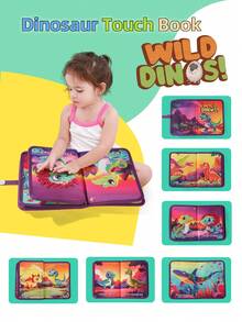 Libro táctil para niños - Juguete educativo, libro de aprendizaje 3D y educación temprana para desarrollar la cognición para niños y niñas, libro de tela para bebés y niños pequeños - Regalos de Halloween, Navidad y útiles escolares para fiestas y vacaciones