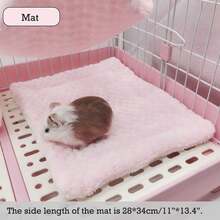3pcs Plush Hamster Hammock Set Sugar Glider Hanging Cage Accessory Set Small Animal Hammock Passageway Mat Suitable For Guinea Pigs, Rats, Gerbils, Squirrels, Birds, Parrots - Multicolor - View 4