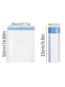 15/150pcs 8 Gallon Trash Bags, Unscented, Durable, With Drawstring, Suitable For 30L Garbage Cans, For Kitchen, Bathroom, Bedroom, Office - Multicolor - View 6