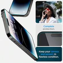 TLL  Tempered Glass Screen Protector [GlasTR EZ FIT] Designed For IPhone 14 Pro [Case Friendly] Sensor Protection 2 Pack2574 - As Pic - View 5