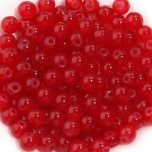 50 piezas de cuentas de vidrio de unicolor clásico de 6 mm para joyería hecha a mano DIY, adecuadas para pulseras, collares y uso diario - Cuentas de color sólido de 6 mm - Ver 18