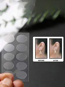 100/200/500 parches para lóbulos de la oreja, pegatinas de soporte para lóbulos de la oreja, pegatinas para pendientes, parches adhesivos para lóbulos de la oreja, parches de soporte para la oreja, elevadores y respaldos de pendientes utilizados para soportes, parches elevadores de pendientes, adecuados para usar pendientes durante mucho tiempo