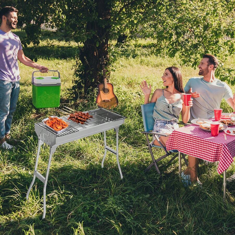 Portable Stainless Steel Grill (Standard Configuration) - Silver - View 1