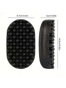 1件套专业理发美容套装 - 理发和胡须护理必备用品 - 包括耐热造型梳、胡须修剪器、清洁刷、柔软尼龙刷毛胡须刷和颈部除尘掸 - 黑色 - 查看 9