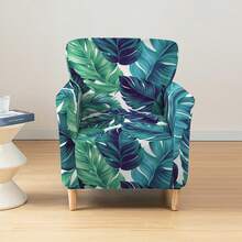 1pc Printed Stretch Five-Piece Chair Cover, Single Seat, Dust-Proof, Suitable For Living Room & Bedroom Sofa, All Seasons - Multicolor - View 16