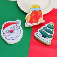 5/10/15 pièces d'éponges de nettoyage thème Noël, épaisses et durables, brosse à récurer pour casseroles, poêles, vaisselle