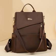 2025年新款时尚多功能防盗旅行背包，容量大，皮质柔软，适合女士和妈妈 - 彩色 - 查看 5