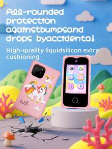 Kids Smart Phone Toys, 2.8" Touchscreen Toddler Learning Toy Phone With Dual Camera, Game, Music Player, Christmas Birthday Gifts Unicorn Play Phone For Girls Boys 6-10, Travel Toy Preschool Learning Toy For Kids,Best Christmas Gifts For Kids