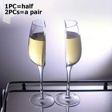 1 件/2 件半圆形工艺酒杯，创意心形香槟杯，适合家庭使用或作为节日礼物，为您的生活增添乐趣