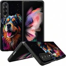 Floral, Animal And Galaxy Print Pattern Foldable Phone Case Compatible With Sam Galaxy Z Flip 3 4 5 6 7 Folding Case Design For Moto Razr 40 50 60 Ultra Cute Phone Case For Girl And Women - Chó màu nước - Xem 1