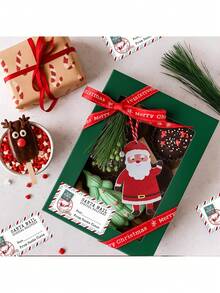 12/24/48 Piezas de Etiquetas de Regalo de Santa Claus, Etiquetas Navideñas para Envíos desde el Polo Norte, Pegatinas para Envoltura de Regalos Sorpresa, Fiestas Navideñas y Obsequios - Multicolor - Ver 5