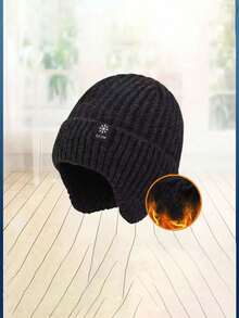 Męska czapka zimowa ciepła dzianinowa czapka z ochroną słuchu pogrubiona zimowa jesienno-zimowa dzianinowa czapka z ochroną szyi zestaw szalików jesienne dekoracje - A - Zobacz 7