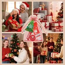 MISS FACTORX Christmas Gift Set - 5 Piece Christmas Series (Hand Cream + Lip Balm + Fragrance Balm) Gift Set, Includes Red Organza Bag And Christmas Tree Thank You Card, Perfect Christmas Gift Set