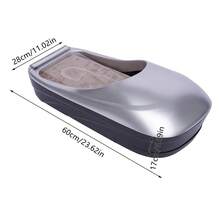 Silver Shoe Film Dispensing Machine With Included Film Roll - Manual Shoe Wrapping System For Retail Stores And Home Protection - Hygienic Footwear Cover Solution For Events, Showrooms And Clean Environments - Silver - View 4