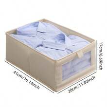Durable Rectangular Home Storage Box, Visible Storage Bag With Window - Multipurpose Storage Box For Clothes, Socks, Underwear, Toys, Crafts, Books, School Supplies, Snacks