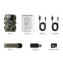 Outdoor Wildlife Photography Camera | 16 MP Game Camera With Night Vision, 0.7s Trigger Motion Activation, 90° Wide Angle & 38 Glow-Free IR LEDs, Fits Tree Stand - Green - View 4