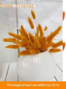 89pcs/116pcs Artificial Flowers Blue Pampas Artificial Flower Bunny Tails For Boho Room Decor Holiday Themed DIY Craft Decoration Preserved Flower For Christmas New Year Valentine's Day Mother's Day Decoration - Orange - View 5