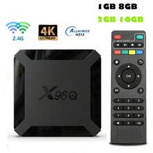 Caja de TV inteligente Android 10.0 X96Q Allwinner H313 Quad Core TVBOX 1GB 8GB 4K 2.4G Wifi Caja superior rápida 2GB 16GB
