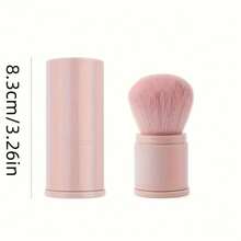 Makeup Brush, Convenient Retractable Makeup Brush, Large Brush With Cover For Powder And Blush - Hồng - Xem 5