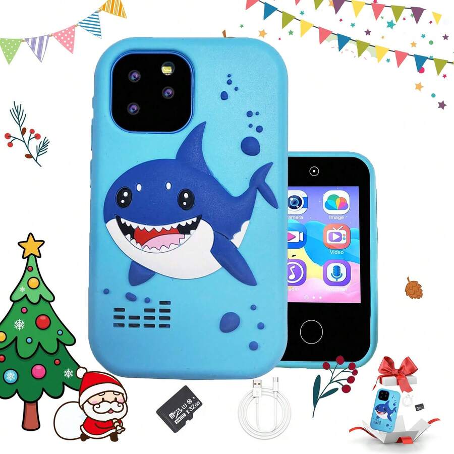 Kids Smart Phone For Girls Gifts Toddler Christmas Gifts For Age 3 4 5 6 Year Old, Kids Cell Phone Toy With Touchscreen, Dual Cameras, Learning, Music Player, Games,Travel Toy Preschool Learning Toy For Kids Birthday Gifts