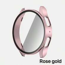 4-Color Combination Sports & Casual Series Protective Case Compatible With Samsung Galaxy Watch 4, Delicate Texture, Scratch-Resistant And Shockproof Hard PC Case + Integrated High-Definition Glass Screen Protector, Compatible With Samsung Galaxy Watch 4/5/6/7/8 40mm 44mm, Fashionable And Convenient Watch Protective Cover For Men And Women