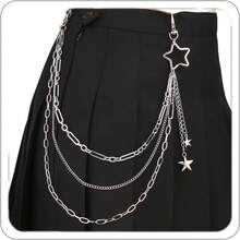 Pants Chain Wallet Chain Punk Chain Hip Hop Butterfly Lock Charm Jeans Chains Rock Chains For Women Men Hipster Women Fashion  Waist Pants Chain Jewelry Clothing Accessories - E-Star6 - 查看 9