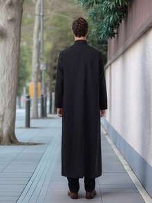 Men's High-End Casual Traditional Arabian Robe, Made Of Comfortable And Breathable Fabric, Suitable For Eid Al Fitr