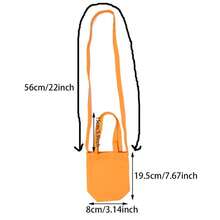 1 件可调节隔热氯丁橡胶水瓶套 - 隔热饮料、便携、双携带、肩带和手带、5 种尺寸可选、户外活动保护袋 - 黑色 - 查看 10
