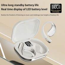 Open-Type Wireless Bluetooth Earphones, Featuring Directional Transmission, ENC Noise Reduction For Calls, An LED Digital Display Charging Case, HIFI Sound Quality, Comfortable Fit, Long Battery Life, And True Wireless Ear-Hook Smart Earphones Compatible With Multiple Devices, Suitable For Both IOS And Android Systems