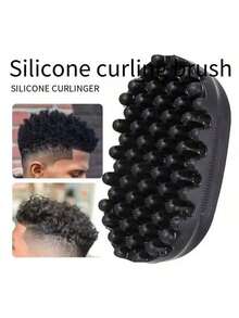 1件套专业理发美容套装 - 理发和胡须护理必备用品 - 包括耐热造型梳、胡须修剪器、清洁刷、柔软尼龙刷毛胡须刷和颈部除尘掸 - 黑色 - 查看 4