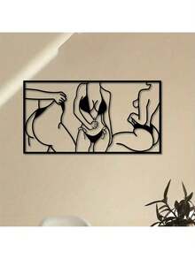 HELLOYOUNG 1 件个性化金属线艺术，描绘半遮身、翘臀的女人 - 家居装饰、家居装饰、房间装饰、墙面装饰 - 彩色 - 查看 8