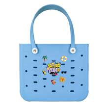 EVA Women's Waterproof Beach Bag, Oversized, Large Capacity Fashionable Open Design Handbag, Rubber Shopping Bag, Multiple Colors And Sizes Available, Perfect For The Beach, Swimming Pool, Camping, Vacation, Solid Color Shoulder Tote Bag - 彩色 - 查看 17