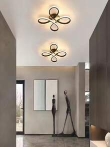 Modern LED Ceiling Light, Home Decor Accessory, Minimalist Ceiling Lamp, Lighting Accessory, Minimalist Ceiling Light, Luxury Home Decor Ceiling Lamp - Aluminum/Silicone Pendant Light In Black - Multicolor - View 2