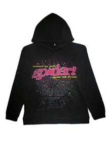 2026Hip Hop Spider Hoodies Set Y2k Hoodie Tracksuit Pullover Sweatshirt For Men Matching Hoodies For Couples,Valentine's Day Hoodie For Couples,New Years Outfit Women,Hoodie - 黑色 - 查看 3