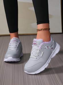 Women's Casual Sports Shoes, Warm Thermal Lined Outdoor Running Shoes, Lightweight Lace-Up Travel Shoes, Student Running Flat Low-Top Sneakers, Autumn/Winter