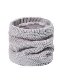 冬季颈部保暖带保暖内衬，高领加厚针织围脖，防寒 - 顆粒 - 查看 4