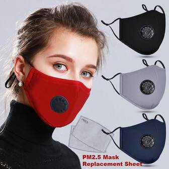 PM2.5 Autumn/Winter Anti-Haze Washable Mask With Breathing Valve, Insertable Filter, Dust-Proof, Warm For Men & Women