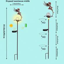 1 件装紧凑型户外花园仙女夜灯，如同一把奇思妙想的画笔，为您的庭院点缀上童话般的色彩——柔和的光芒为每个角落带来梦幻般的色彩。它不仅仅是一个迷人的点缀，更是一件优雅的户外装饰。