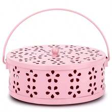 Soporte de metal con asa de estilo retro para espiral antimosquitos de hierro fundido - Quemador de incienso portátil, adecuado para decoración del hogar y campamento al aire libre