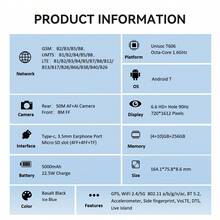 ZTE 中兴，智能手机，Blade A75 冰蓝色玄武岩黑色，已解锁，Android 13，（4GB RAM+10GB Fusion）+256GB ROM，5000mAh 电池，22.5W 充电，双 SIM 卡 4G，4G LTE，全球版本 - Ice Blue - 查看 6