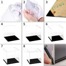 Vitrină/cutie acrilică de înaltă definiție, rezistentă la praf (mai multe dimensiuni disponibile + unelte de asamblare incluse), potrivită pentru figurine/blocuri de construcție/obiecte de colecție/suveniruri de sărbători/genți și încălțăminte pentru femei, vă rugăm să măsurați dimensiunea articolului înainte de a comanda (dimensiuni interne), panouri acrilice groase de înaltă definiție (grosime 0,08 in)