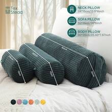 圆柱形抱枕，多功能珊瑚绒抱枕，圆形抱枕，适合睡眠、腿部、背部和瑜伽支撑，是脊椎和颈部的理想支撑，可机洗，适合床和沙发装饰，有6种鲜艳颜色和3种尺寸可供选择。 - 黃色 - 查看 15