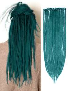 24 Inch Dreadlock Extensions Thick 1cm Single Ended Synthetic Dreads Extensions Hippie Style Fake Dreads 10 Strands SE Crochet Dreadlocks Extensions For Girls - Two-Tone - View 18