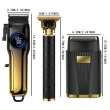 Cordless Electric Hair Clipper Shaver Grooming Kit, Beard Trimmer, Trimmer, Suitable For Men's Haircut And Styling, USB Rechargeable, Ideal Haircut Set For Home, Salon Or Men's Gift