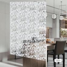 12-Piece Hanging Folding Screen Set With Intricate Carved Design - Lightweight PP Partition Panels For Room Division And Decorative Display - Versatile Modular Screen System For Events And Home Organization - White - View 10
