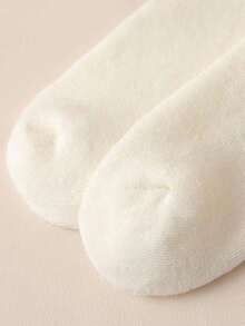 3双装女士秋冬加厚绒里保暖休闲中筒袜，舒适袜 - 彩色 - 查看 7